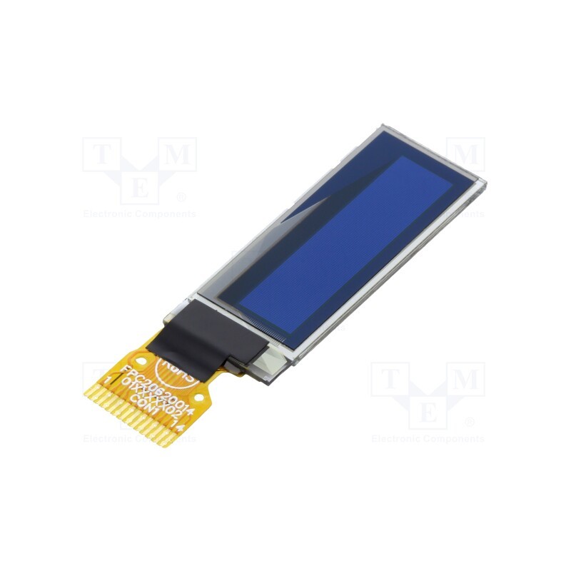 1 pcs x RAYSTAR OPTRONICS - REX012832FSPP3N00001 - Display: OLED, graphical, 0.91', 128x32, Dim: 30x11.5x1.26mm, blue