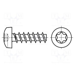 100 pcs x BOSSARD - 3137666 - Screw, 2.2x14, Head: cheese head, Torx®, TX06, hardened steel