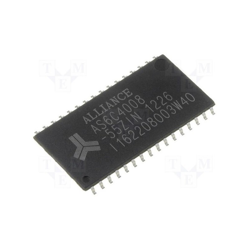 1 pcs x ALLIANCE MEMORY - AS6C4008-55ZIN - IC: SRAM memory, 4MbSRAM, 512kx8bit, 2.7÷5V, 55ns, TSOP32 II