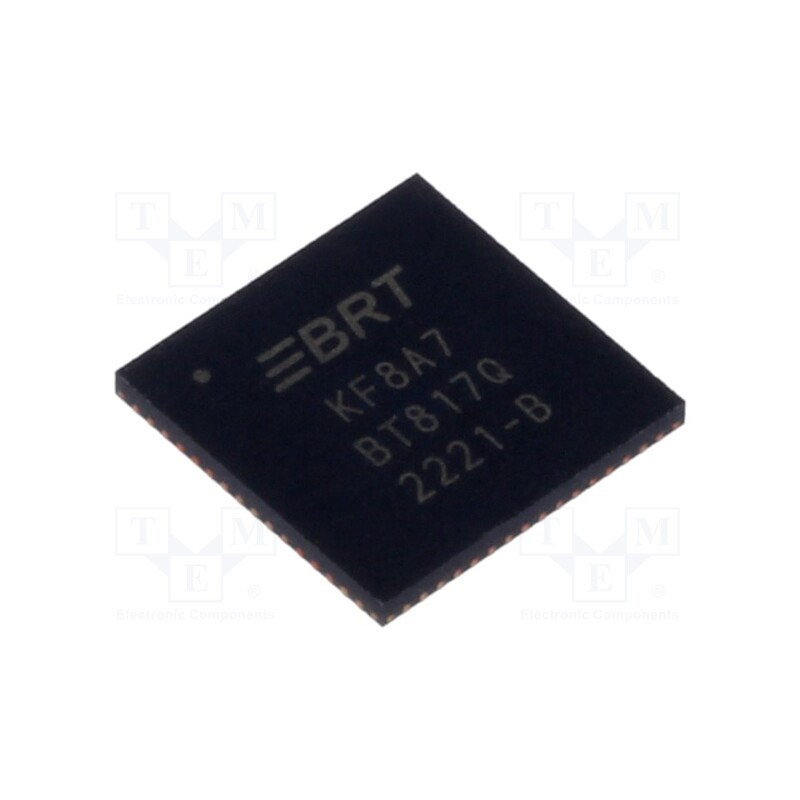 1 pcs x BRIDGETEK - BT817Q-T - IC: multimedia controller, 3.3VDC, SMD, VQFN64