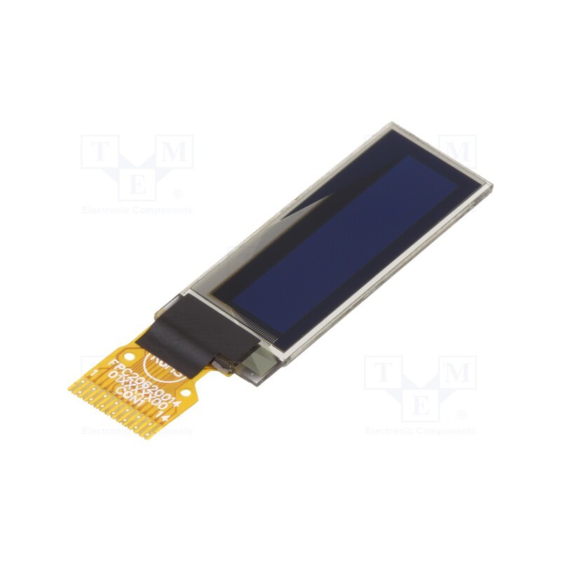1 pcs x RAYSTAR OPTRONICS - REX012832FWPP3N00001 - Display: OLED, graphical, 0.91', 128x32, Dim: 30x11.5x1.26mm, white