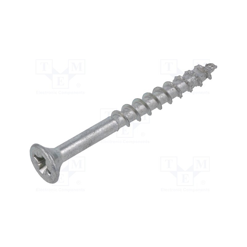 100 pcs x BOSSARD - 1347675 - Screw, for wood, 6x60, Head: countersunk, Pozidriv, PZ3, zinc, SPAX®