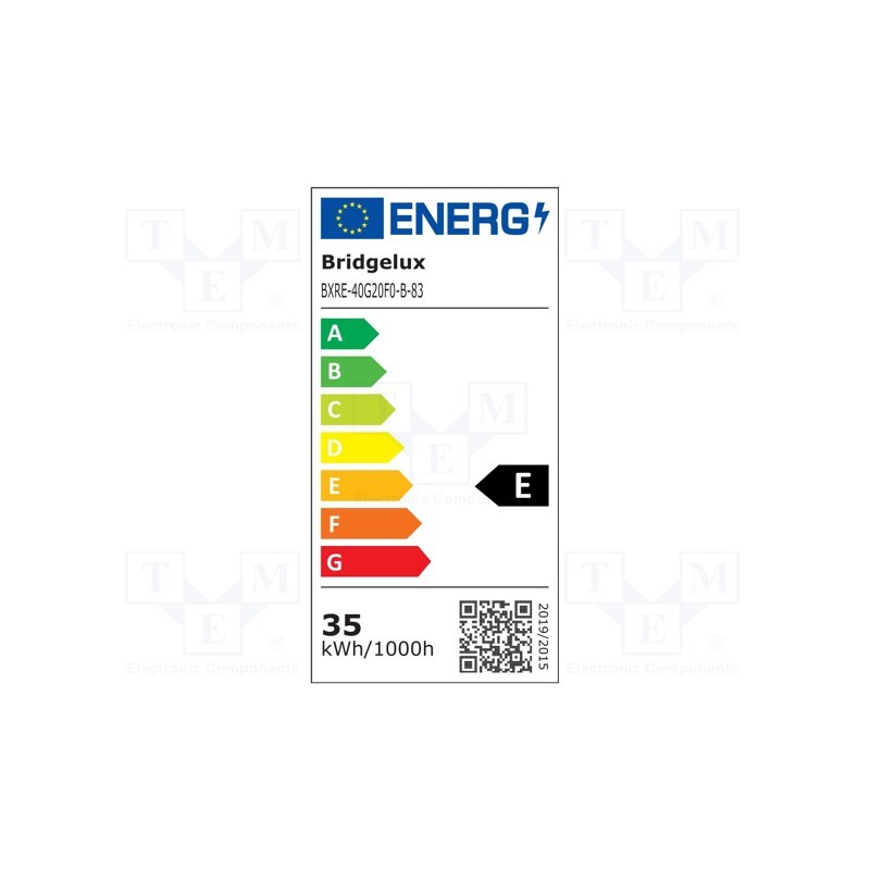 1 pcs x BRIDGELUX - BXRE-40G20F0-B-83 - Power LED, COB, 120°, 350mA, P: 12W, 2301lm, 19x19x1.65mm, CRImin: 90