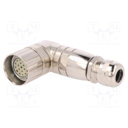 1 pcs x BULGIN - PXMBNI23RAF19ASC - Connector: M23, plug, PIN: 19(3+16), female, soldering, for cable