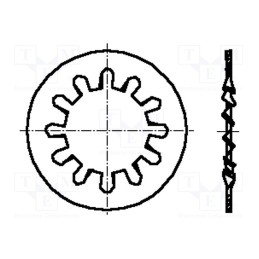 100 pcs x BOSSARD - 1279505 - Washer, internally serrated, M12, D20.5mm, h1mm, spring steel