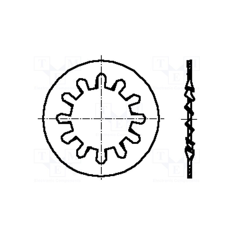 100 pcs x BOSSARD - 1279505 - Washer, internally serrated, M12, D20.5mm, h1mm, spring steel