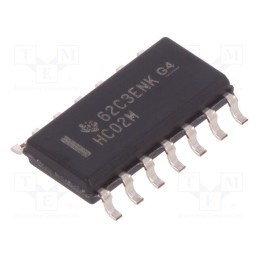 3 pcs x TEXAS INSTRUMENTS - CD74HC02M - IC: digital, NOR, Ch: 4, IN: 2, CMOS, SMD, SO14, 2÷6VDC, -55÷125°C, HC