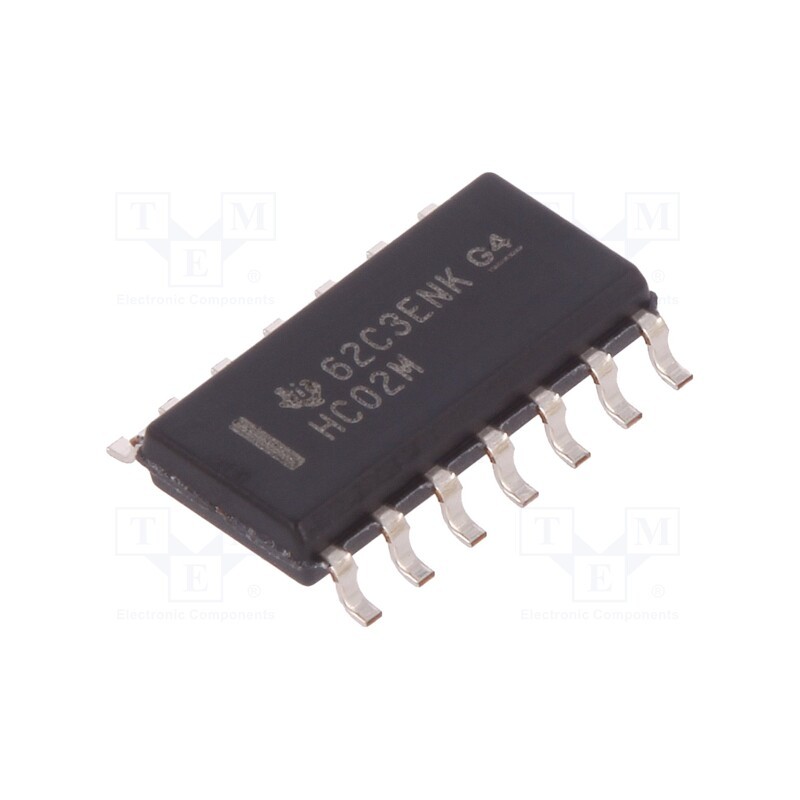 3 pcs x TEXAS INSTRUMENTS - CD74HC02M - IC: digital, NOR, Ch: 4, IN: 2, CMOS, SMD, SO14, 2÷6VDC, -55÷125°C, HC