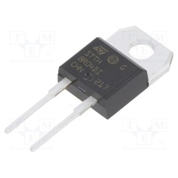 1 pcs x STMicroelectronics - STTH8R04DI - Diode: rectifying, THT, 400V, 8A, , Ifsm: 120A, TO220ACIns, 25ns