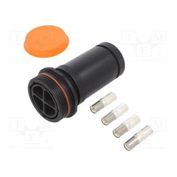 1 pcs x BULGIN - PXP9051/04/S/1 - Connector: circular, plug, female, PIN: 4, Buccaneer 9000, IP68
