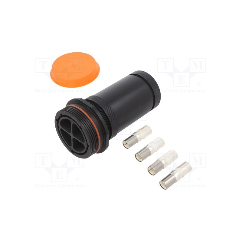 1 pcs x BULGIN - PXP9051/04/S/1 - Connector: circular, plug, female, PIN: 4, Buccaneer 9000, IP68