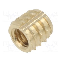 100 pcs x TAPPEX - 145M4 - Threaded insert, brass, M4, BN 37915, L: 5.6mm, TRISERT®