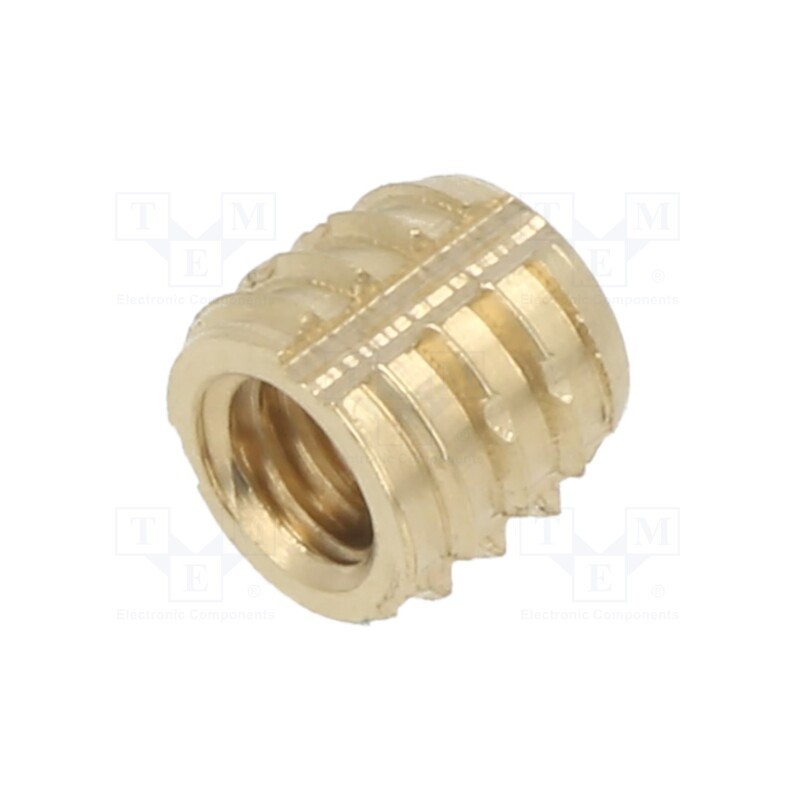 100 pcs x TAPPEX - 145M4 - Threaded insert, brass, M4, BN 37915, L: 5.6mm, TRISERT®