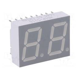 1 pcs x BROADCOM (AVAGO) - HDSP-521G - Display: LED, 7-segment, 14.22mm, 0.56', No.char: 2, green, anode