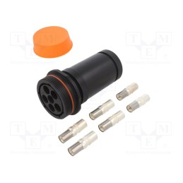 1 pcs x BULGIN - PXP9051/06/S/1 - Connector: circular, plug, female, PIN: 6, Buccaneer 9000, IP68