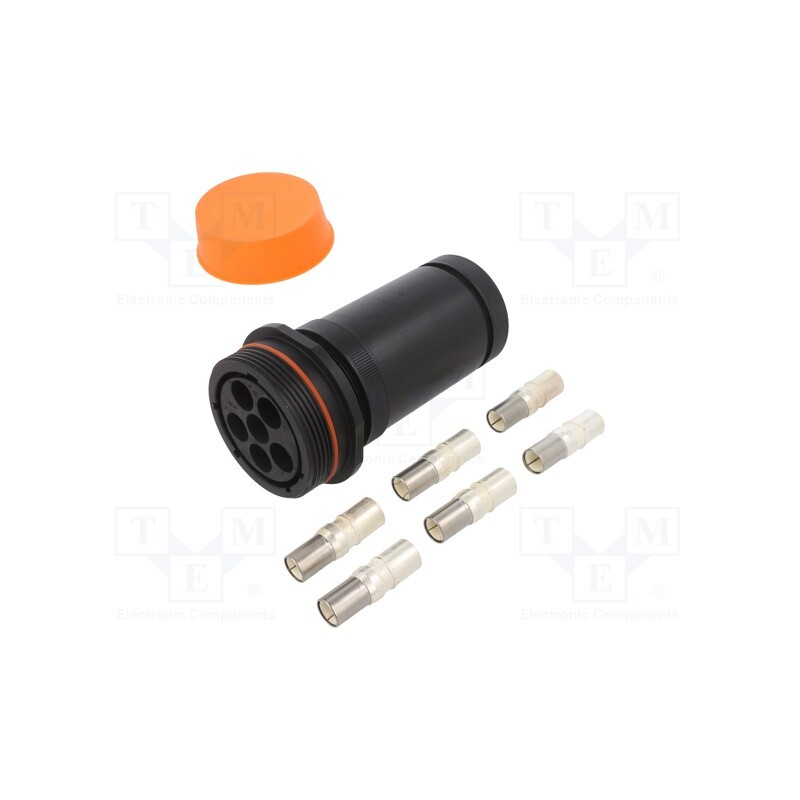 1 pcs x BULGIN - PXP9051/06/S/1 - Connector: circular, plug, female, PIN: 6, Buccaneer 9000, IP68