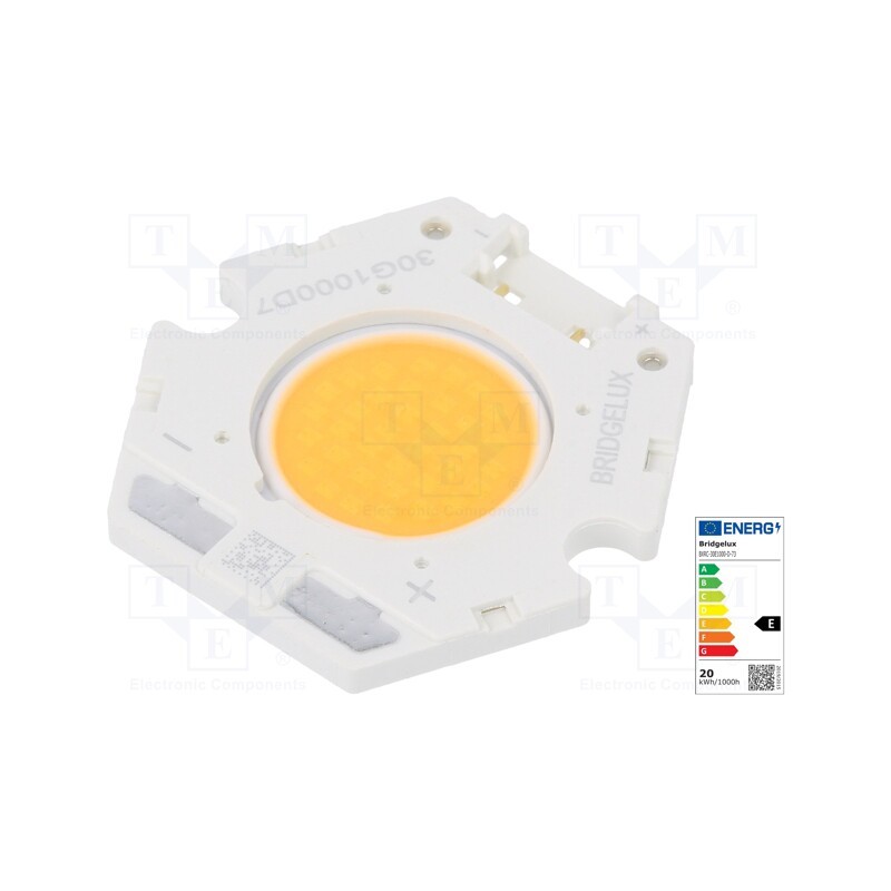 1 pcs x BRIDGELUX - BXRC-30E1000-D-73 - Power LED, COB, 120°, 350mA, P: 8.9W, 1265lm, CRImin: 80, 143lm/W