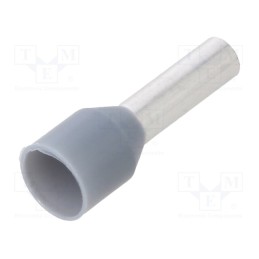 1000 pcs x BM GROUP - BM00706 - Tip: bootlace ferrule, insulated, copper, 2.5mm2, 8mm, tinned, grey