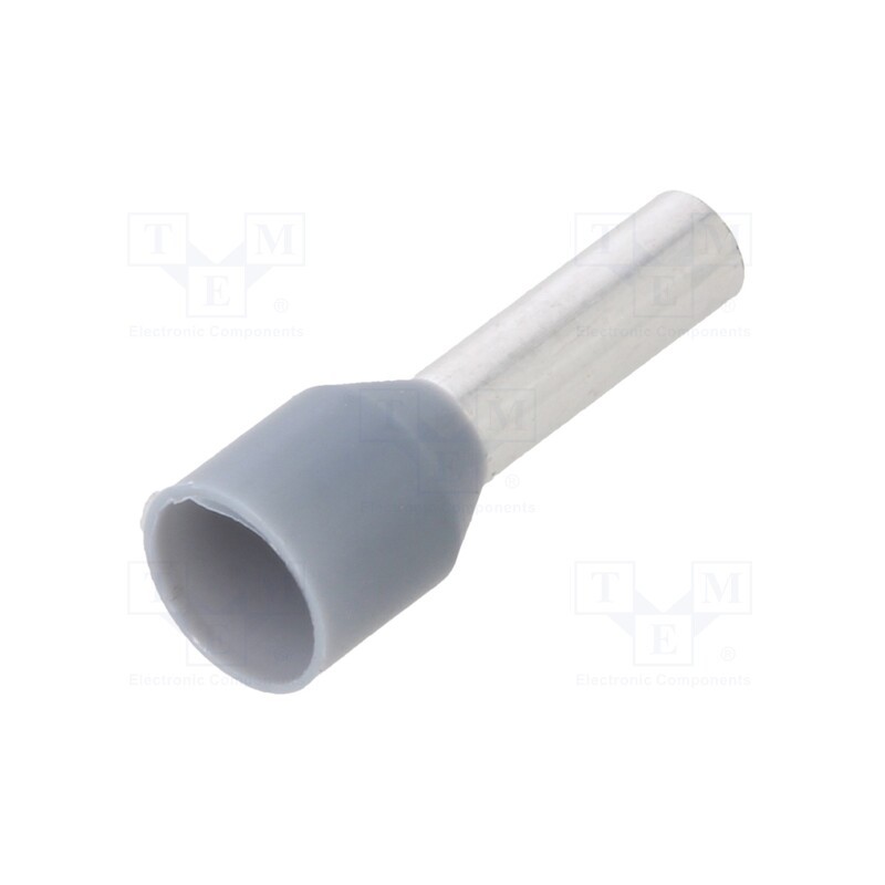 1000 pcs x BM GROUP - BM00706 - Tip: bootlace ferrule, insulated, copper, 2.5mm2, 8mm, tinned, grey