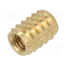 100 pcs x TAPPEX - 137M3 - Threaded insert, brass, M3, BN 37915, L: 6.25mm, TRISERT®