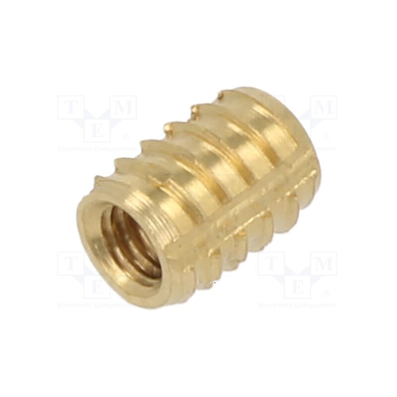 100 pcs x TAPPEX - 137M3 - Threaded insert, brass, M3, BN 37915, L: 6.25mm, TRISERT®