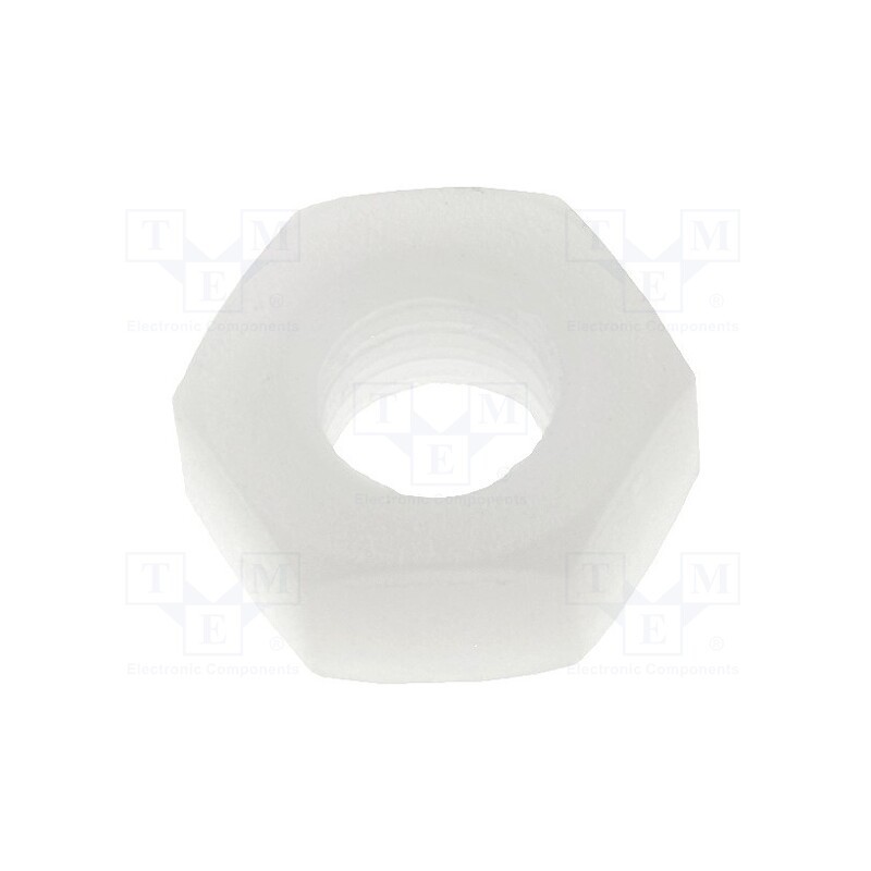 100 pcs x FIX&FASTEN - FIX-M4 - Nut, hexagonal, M4, polyamide, H: 3.3mm, 7mm