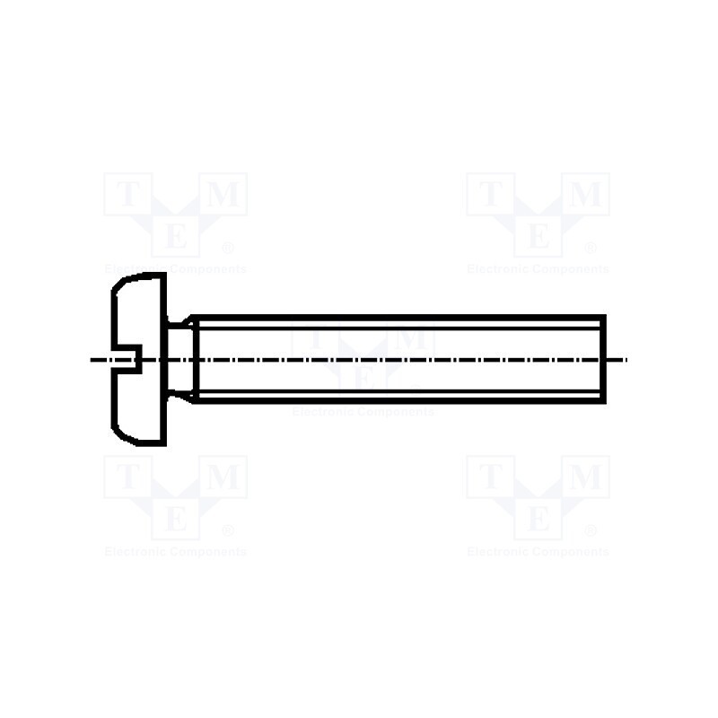 100 pcs x BOSSARD - 1402064 - Screw, M4x6, 0.7, Head: cheese head, slotted, polyamide, DIN 85A