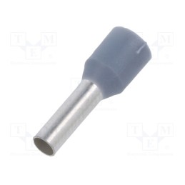 1000 pcs x BM GROUP - BM91706 - Tip: bootlace ferrule, insulated, copper, 2.5mm2, 8mm, tinned, grey