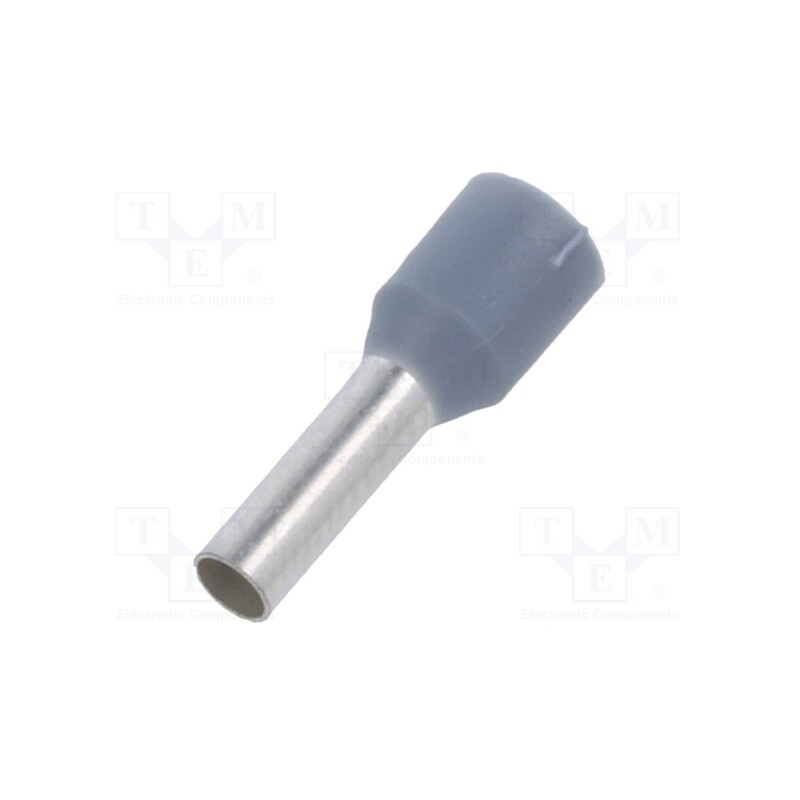 1000 pcs x BM GROUP - BM91706 - Tip: bootlace ferrule, insulated, copper, 2.5mm2, 8mm, tinned, grey