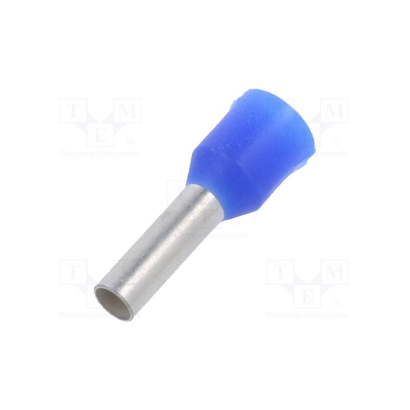 1000 pcs x BM GROUP - BM91506 - Tip: bootlace ferrule, insulated, copper, 2.5mm2, 8mm, tinned, blue