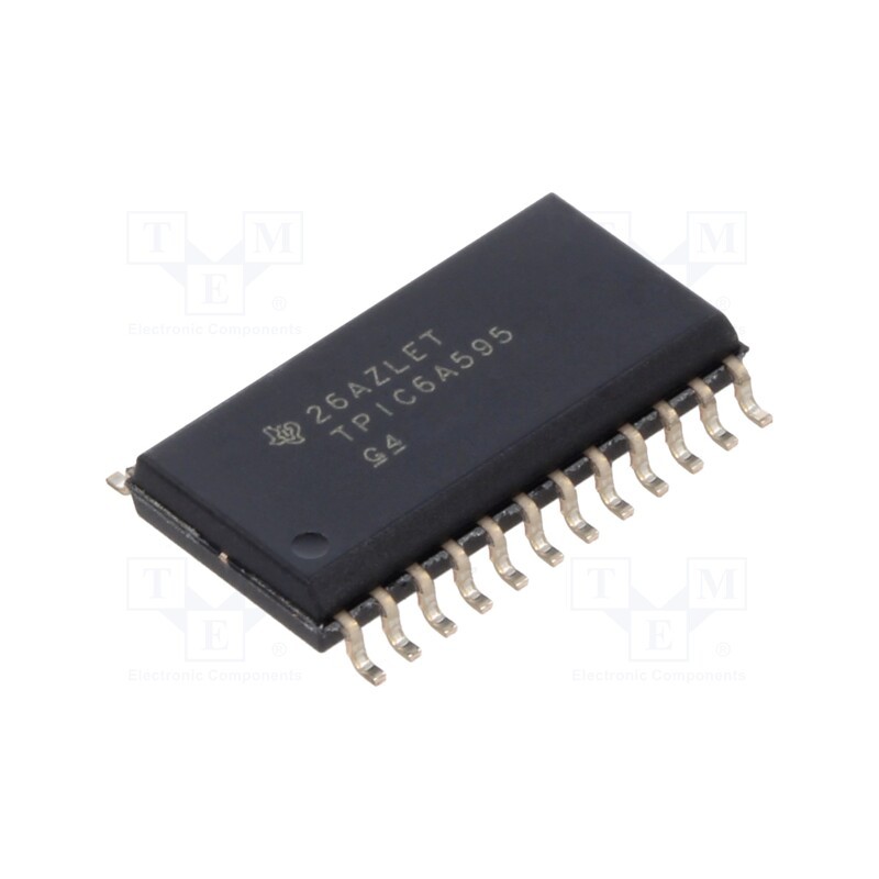 1 pcs x TEXAS INSTRUMENTS - TPIC6A595DWR - IC: peripheral circuit, 8bit,shift register, SMD, SO24-W, OUT: 8