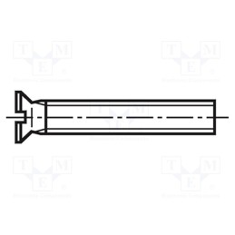 100 pcs x BOSSARD - B3X6/BN373 - Screw, M3x6, 0.5, Head: countersunk, slotted, 0,6mm, steel, zinc