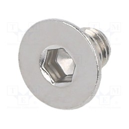 100 pcs x KRAFTBERG - K4X6-ISO10642-A2 - Screw, M4x6, 0.7, Head: countersunk, hex key, HEX 2,5mm, DIN 7991