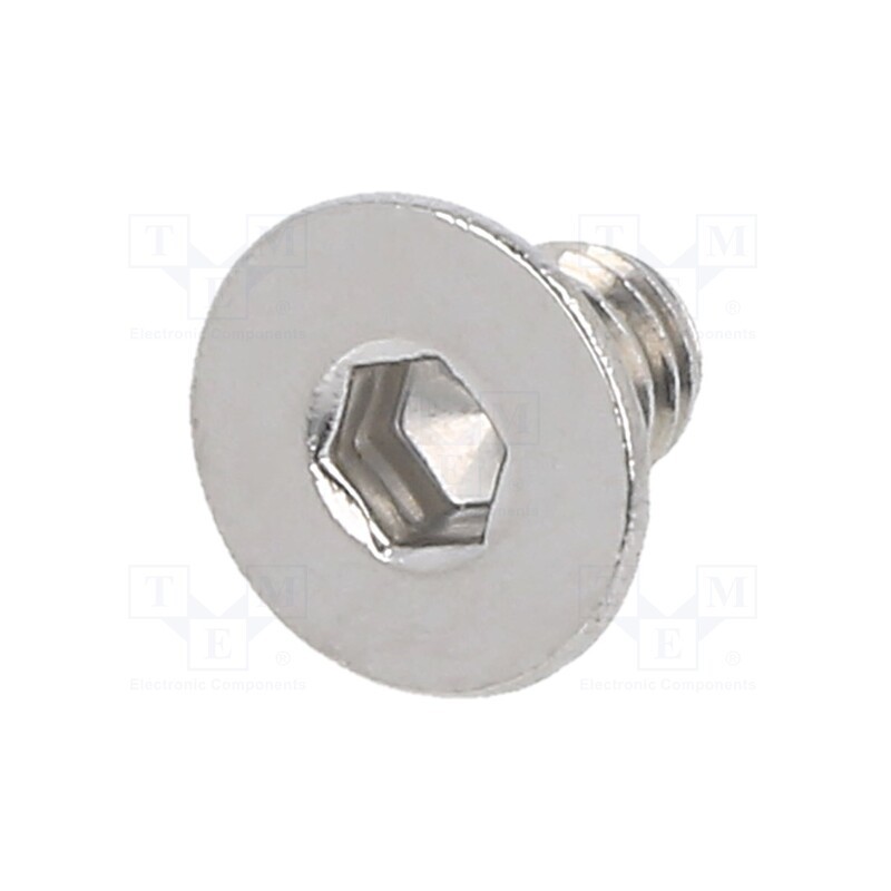 100 pcs x KRAFTBERG - K4X6-ISO10642-A2 - Screw, M4x6, 0.7, Head: countersunk, hex key, HEX 2,5mm, DIN 7991