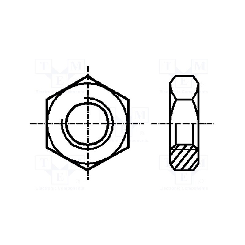 100 pcs x BOSSARD - 1090860 - Nut, hexagonal, M10, 1.5, steel, Plating: zinc, H: 5mm, 17mm, BN 125