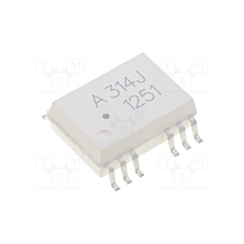 1 pcs x BROADCOM (AVAGO) - HCPL-314J-000E - Optocoupler, SMD, Ch: 2, OUT: IGBT driver, 5kV, SO16, 25kV/μs