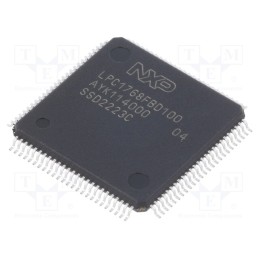 1 pcs x NXP - LPC1768FBD100K - IC: ARM microcontroller, 32kBSRAM,512kBFLASH, LQFP100