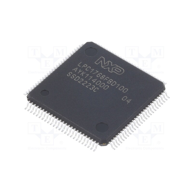 1 pcs x NXP - LPC1768FBD100K - IC: ARM microcontroller, 32kBSRAM,512kBFLASH, LQFP100