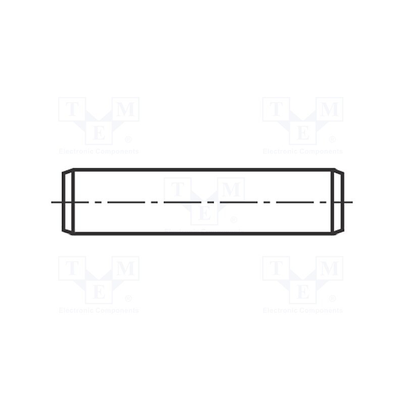 100 pcs x BOSSARD - 1255908 - Cylindrical stud, A2 stainless steel, BN 684, Ø: 4mm, L: 8mm, DIN 7