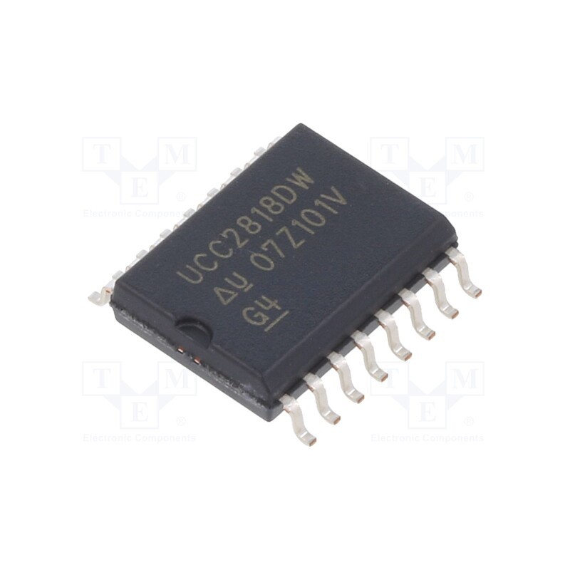 1 pcs x TEXAS INSTRUMENTS - UCC2818DW - IC: PMIC, PFC controller, SO16, -40÷85°C, Usup: 10.2÷12V, , SMPS