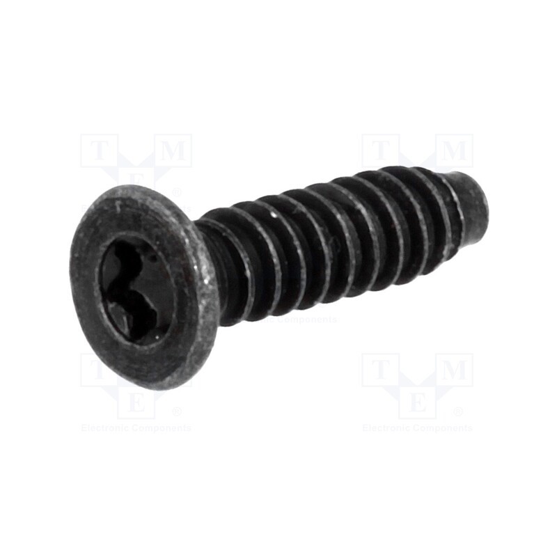 100 pcs x FISCHER ELEKTRONIK - KN3041 SLS 30X12 SCHWARZ - Screw, 3x12, Head: countersunk, Torx®, steel, black finish