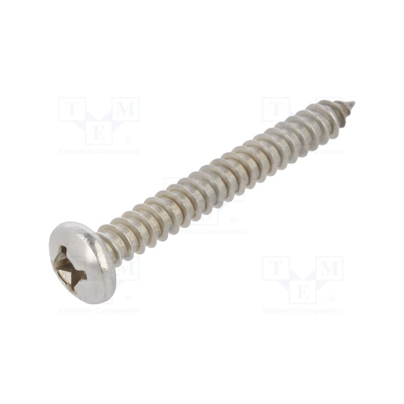100 pcs x KRAFTBERG - K5.5X45/D7981C-A2 - Screw, 5.5x45, Head: cheese head, Phillips, PH3, Øhead: 10.8mm
