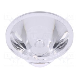 1 pcs x LEDIL - F12985_CRYSTAL-MINE - LED lens, round, plexiglass PMMA, transparent, 3÷7°, H: 27.4mm