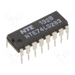 1 pcs x NTE Electronics - NTE74LS283 - IC: digital, 4bit,binary full adder, TTL, THT, DIP16