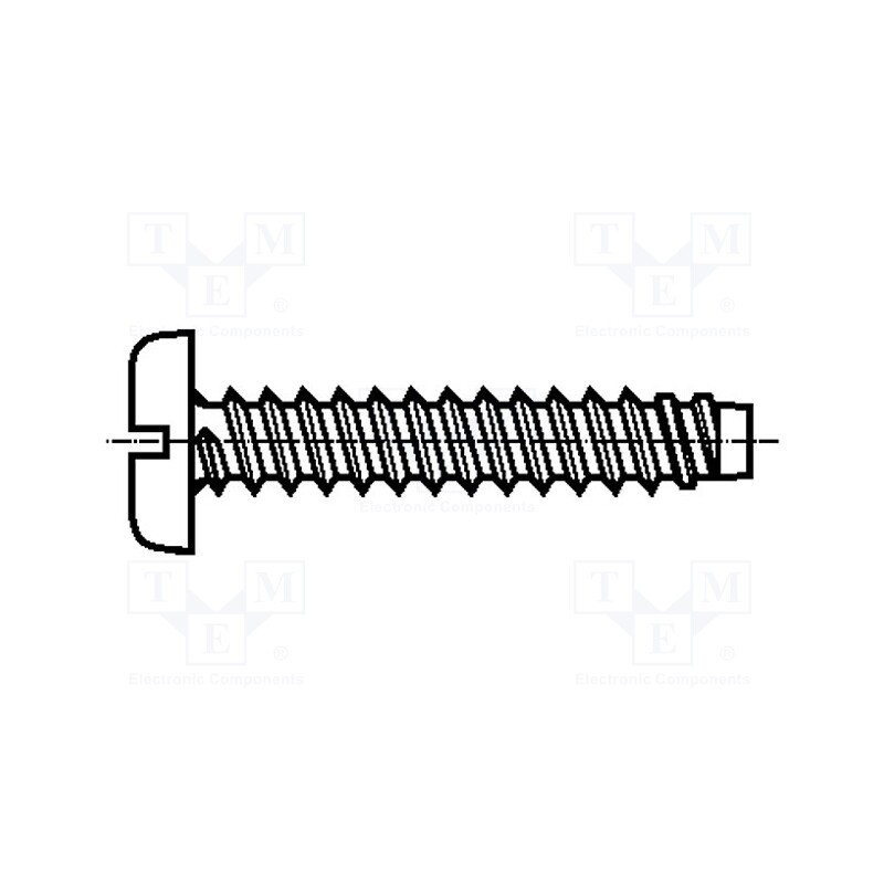 100 pcs x BOSSARD - 1374834 - Screw, for plastic, 4.2x13, Head: cheese head, slotted, 1,2mm, zinc
