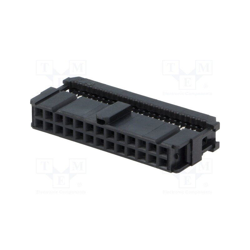 1 pcs x TE Connectivity - 1658621-6 - Plug, IDC, female, PIN: 26, IDC, for ribbon cable, 1.27mm, black