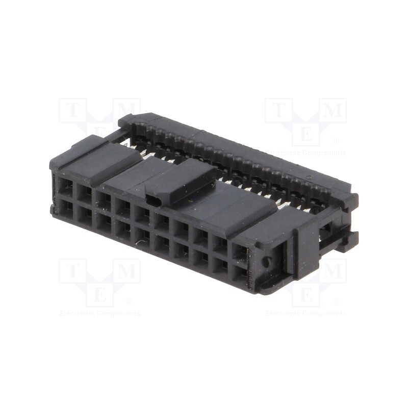 1 pcs x TE Connectivity - 1658621-4 - Plug, IDC, female, PIN: 20, IDC, for ribbon cable, 1.27mm, black