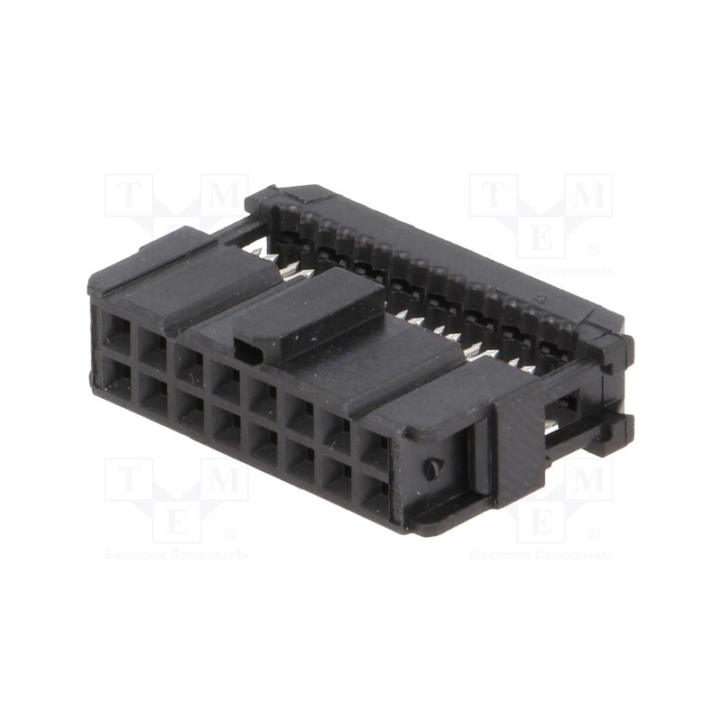 1 pcs x TE Connectivity - 1658621-3 - Plug, IDC, female, PIN: 16, IDC, for ribbon cable, 1.27mm, black