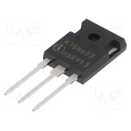 1 pcs x INFINEON TECHNOLOGIES - IKW75N60H3FKSA1 - Transistor: IGBT, 600V, 75A, 428W, TO247-3, single transistor