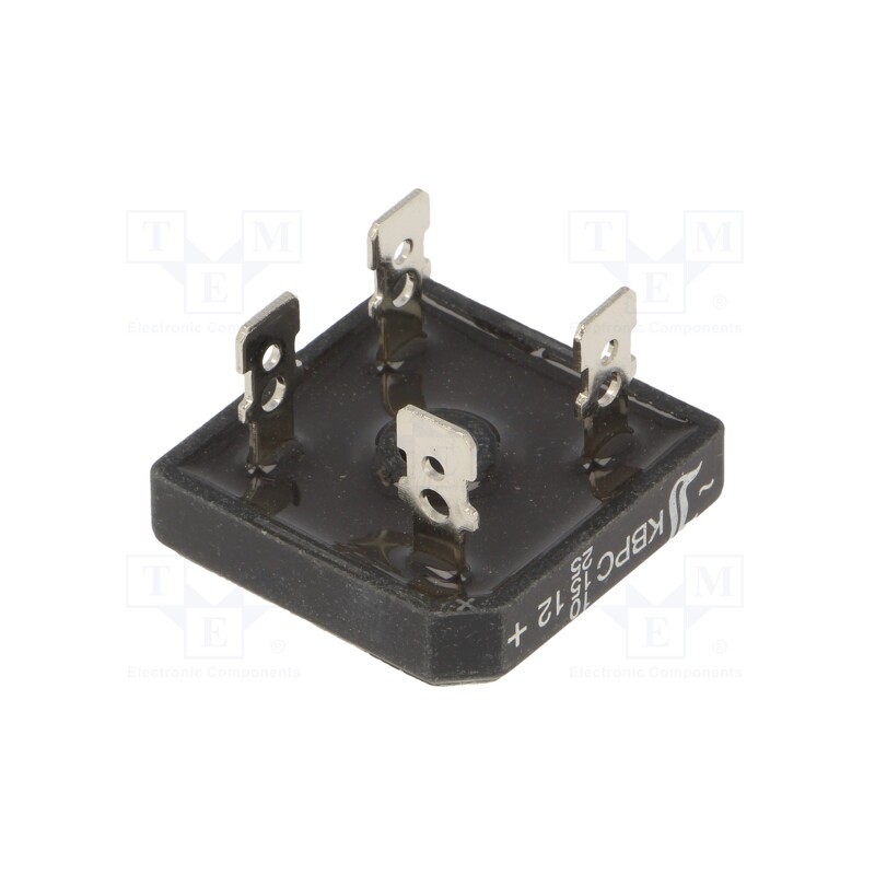 1 pcs x DIOTEC SEMICONDUCTOR - KBPC10/15/2512FP - Bridge rectifier: single-phase, Urmax: 1.2kV, If: 10/15/25A, KBPC